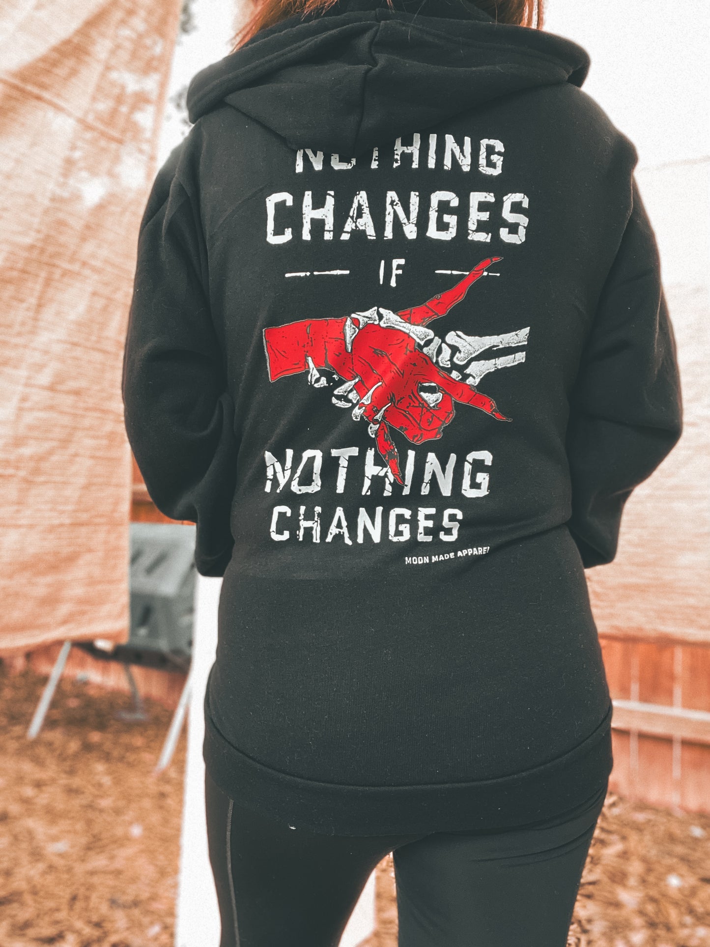 Moon Made Exlcusive Nothing Changes Zip Up Hoodie